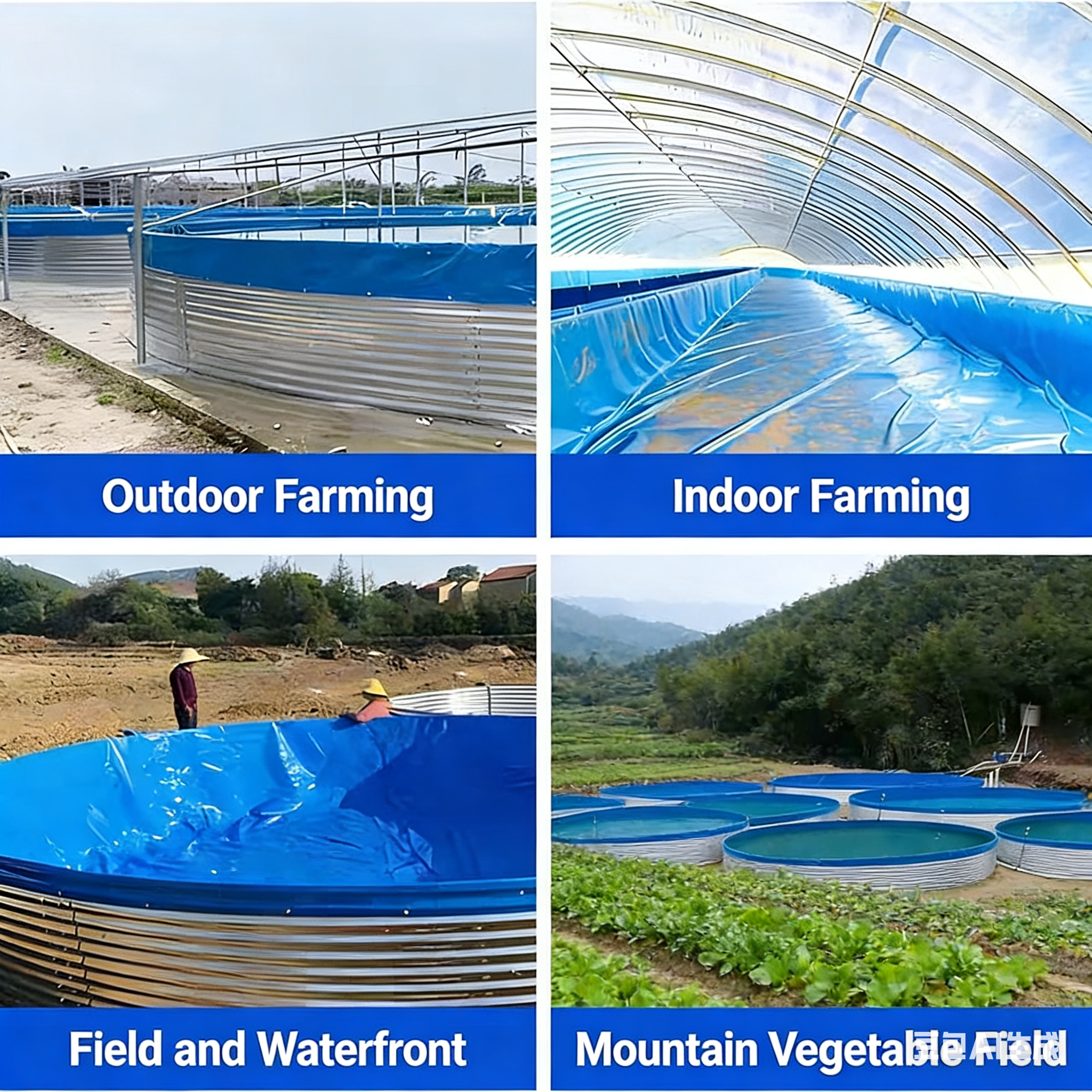 Galvanized steel water storage tank