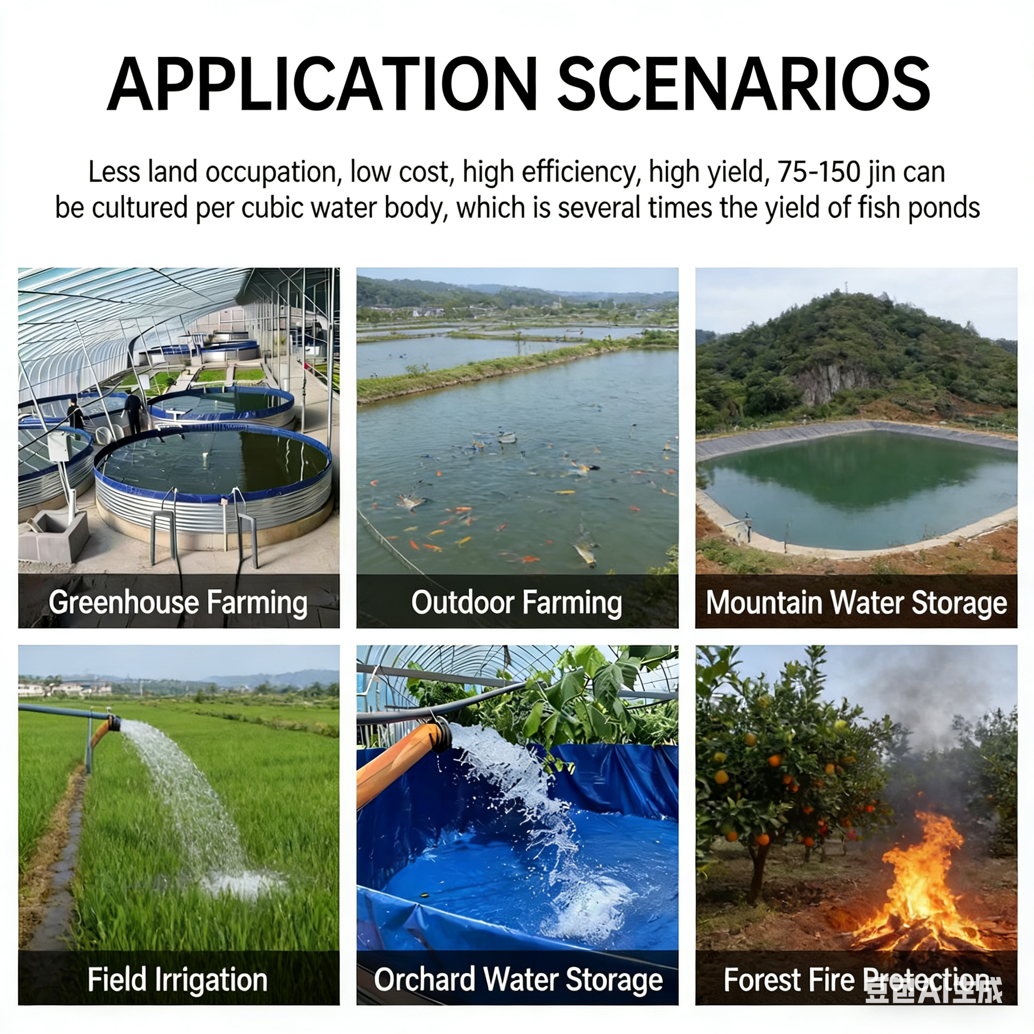 Galvanized steel water storage tank